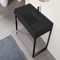 Modern Console Vanity with Grey Oak Shelf, 35